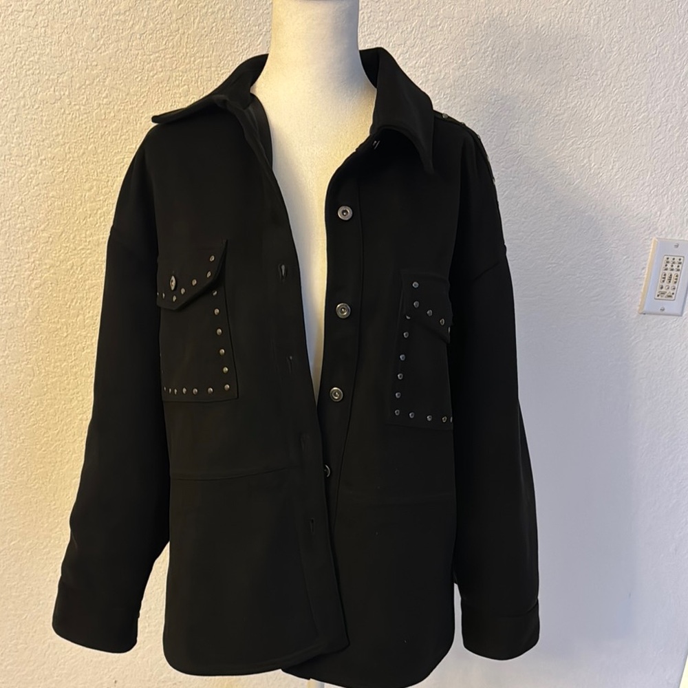 Tularosa Black Suede Utility Jacket with Classic Tailoring